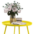 Round Metal Side Table - Waterproof for Indoor and Outdoor Use
