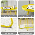 Round Metal Side Table - Waterproof for Indoor and Outdoor Use