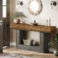 Rustic 2-Tier Entryway Table for Living Room, Hallway, and Foyer