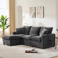 4-Seater L-Shaped Modular Chenille Sectional Sofa