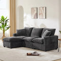 4-Seater L-Shaped Modular Chenille Sectional Sofa