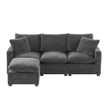 4-Seater L-Shaped Modular Chenille Sectional Sofa