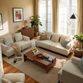 Contemporary Deep Seat Sofa with Cushions, Elevated Legs, Cozy Living Room Seating, Ideal for Apartments