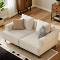 Contemporary Deep Seat Sofa with Cushions, Elevated Legs, Cozy Living Room Seating, Ideal for Apartments