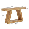 55-Inch Farmhouse Wooden Console Sofa Table with Storage - Dimensions: 11.81" D x 55.12" W x 31.5" H