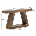 55-Inch Farmhouse Wooden Console Sofa Table with Storage - Dimensions: 11.81" D x 55.12" W x 31.5" H