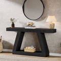 55-Inch Farmhouse Wooden Console Sofa Table with Storage - Dimensions: 11.81" D x 55.12" W x 31.5" H