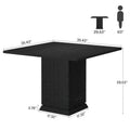 Contemporary Square Wooden Dining Table for 4