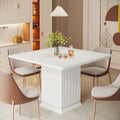 Contemporary Square Wooden Dining Table for 4