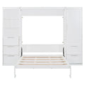Contemporary Queen Murphy Bed with Integrated Closet and Storage Drawers