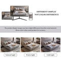 Light Grey King Size Luxury Upholstered Platform Bed with Removable Cushions and Sturdy Wooden Frame
