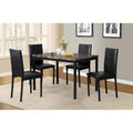 Contemporary 5-Piece Dining Set Featuring Rectangular Table and 4 High-Back Chairs