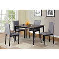 Contemporary 5-Piece Dining Set Featuring Rectangular Table and 4 High-Back Chairs