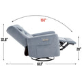 Beige Power Recliner Chair with 270° Swivel, Rocking Function, Lumbar & Neck Support Pillow, USB and Type-C Charging Ports