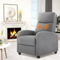 Versatile Recliner Chair with 8 Massage Settings and Lumbar Support for Ultimate Relaxation and Home Theater Experience
