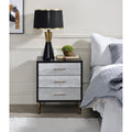 Solid Wood 3-Drawer Bachelors Chest - Stylish Storage Cabinet with Wooden Handles for Bedroom and Living Room