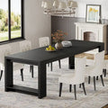 86.61-Inch Extra Long Wooden Dining Table for 6 to 8 People