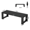 86.61-Inch Extra Long Wooden Dining Table for 6 to 8 People