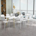 Set of 4 Stackable Dining Chairs with Ergonomic Backrest and Spacious Seat by Gymax