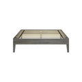 Full-Size Platform Bed with Plank and Beam Design