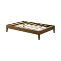 Full-Size Platform Bed with Plank and Beam Design