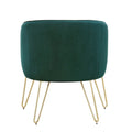 Bette Velvet Accent Chair with Gold Finish by iNSPIRE Q Bold
