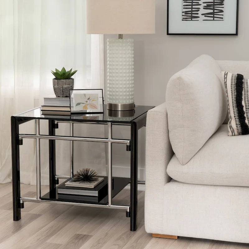 Jackie Black Accent Side Table