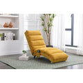 Linen Indoor Chaise Lounge Chair - Dimensions: 58.27" x 21.65" x 34.25"