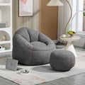 Bean Bag Lounge Chair with Matching Footrest