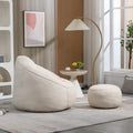 Bean Bag Lounge Chair with Matching Footrest