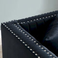 Modern Velvet Loveseat with Vertical Channel Tufting - 61.4 x 28 x 28 inches
