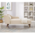 Contemporary Velvet Upholstered Chaise Lounge Chair - Dimensions: 29.5" x 55.9" x 28.7"