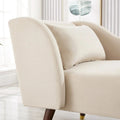 Contemporary Velvet Upholstered Chaise Lounge Chair - Dimensions: 29.5" x 55.9" x 28.7"