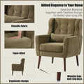 Contemporary Upholstered Accent Chair with Foam Filling for Living Room - Dimensions: 28.74 x 24.21 x 37.60 inches