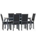 Christopher Knight Home Regan Upholstered 7-Piece Expandable Dining Set