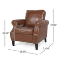Christopher Knight Home Dowd Faux Leather 3-Piece Club Chair and Sofa Set