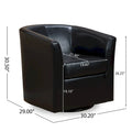 Christopher Knight Home Daymian Swivel Club Chair - Dimensions: 29" D x 30.2" W x 30.5" H