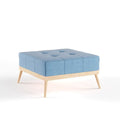 Christopher Knight Home Carson Lund Mid-Century Tufted Fabric Square Ottoman