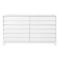 Modern 6 Drawer Dresser with Channeled Front Design