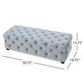 Christopher Knight Home Piper Glam Tufted Velvet Ottoman Bench