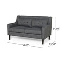 Christopher Knight Home Galene Modern Fabric Loveseat - Dimensions: 58"W x 33.5"L x 34.5"H