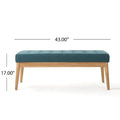 Christopher Knight Home Saxon Mid-Century Tufted Fabric Ottoman Bench - 43" L x 15.75" W x 17" H