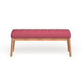 Christopher Knight Home Saxon Mid-Century Tufted Fabric Ottoman Bench - 43" L x 15.75" W x 17" H