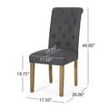 Set of 6 Aruda Upholstered Dining Chairs by Christopher Knight Home