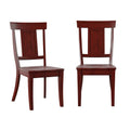 Set of 2 Ronda Wooden Dining Chairs with Panel Back