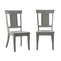 Set of 2 Ronda Wooden Dining Chairs with Panel Back