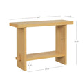 Nathan James Virgo Farmhouse 2-Tier Console Table with Wire-Brushed Wood Finish