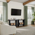Nathan James Virgo Farmhouse 2-Tier Console Table with Wire-Brushed Wood Finish