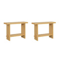 Nathan James Virgo Farmhouse 2-Tier Console Table with Wire-Brushed Wood Finish
