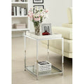 Palm Beach End Table with Shelf and Detachable Trays by Convenience Concepts